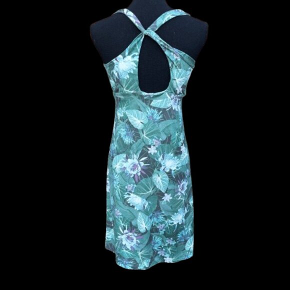 Patagonia Magnolia Spring Sundress XS Floral Print Yosemite Natives Beryl Green - Picture 2 of 10